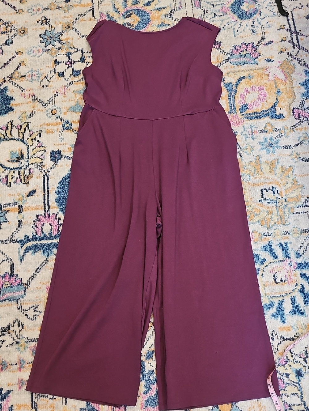 Womens Pant Jumpsuit - Wine Color - Size 2x
